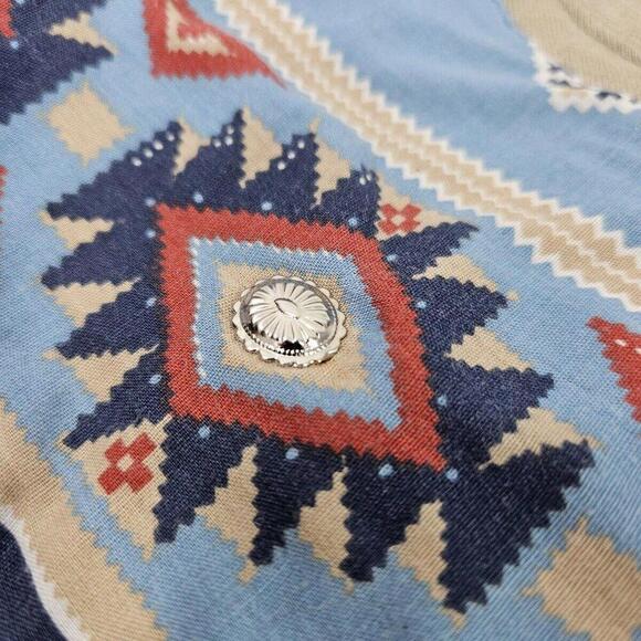 Vintage 80s Aztec Southwestern Bandana Sweatshirt Jerzees Womens Size M - Picture 15 of 15